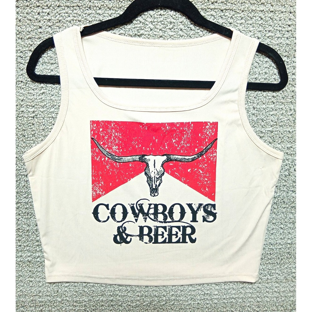 Women's Large Country Girl Style Crop Top